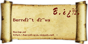 Bernát Éva névjegykártya