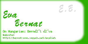 eva bernat business card